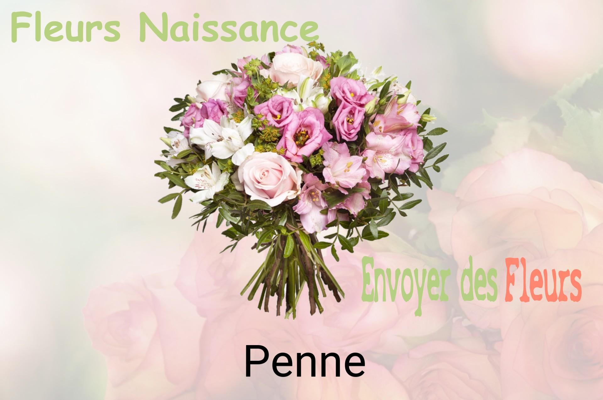 Bouquet de fleurs de naissance livré à Penne
